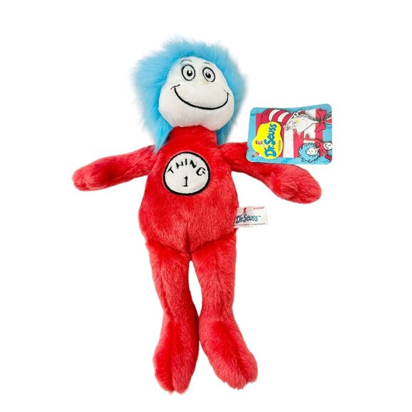 Dr. Seuss Thing 1 Plush Doll By Aurora 13" Washable Surface NWT - Picture 1 of 8
